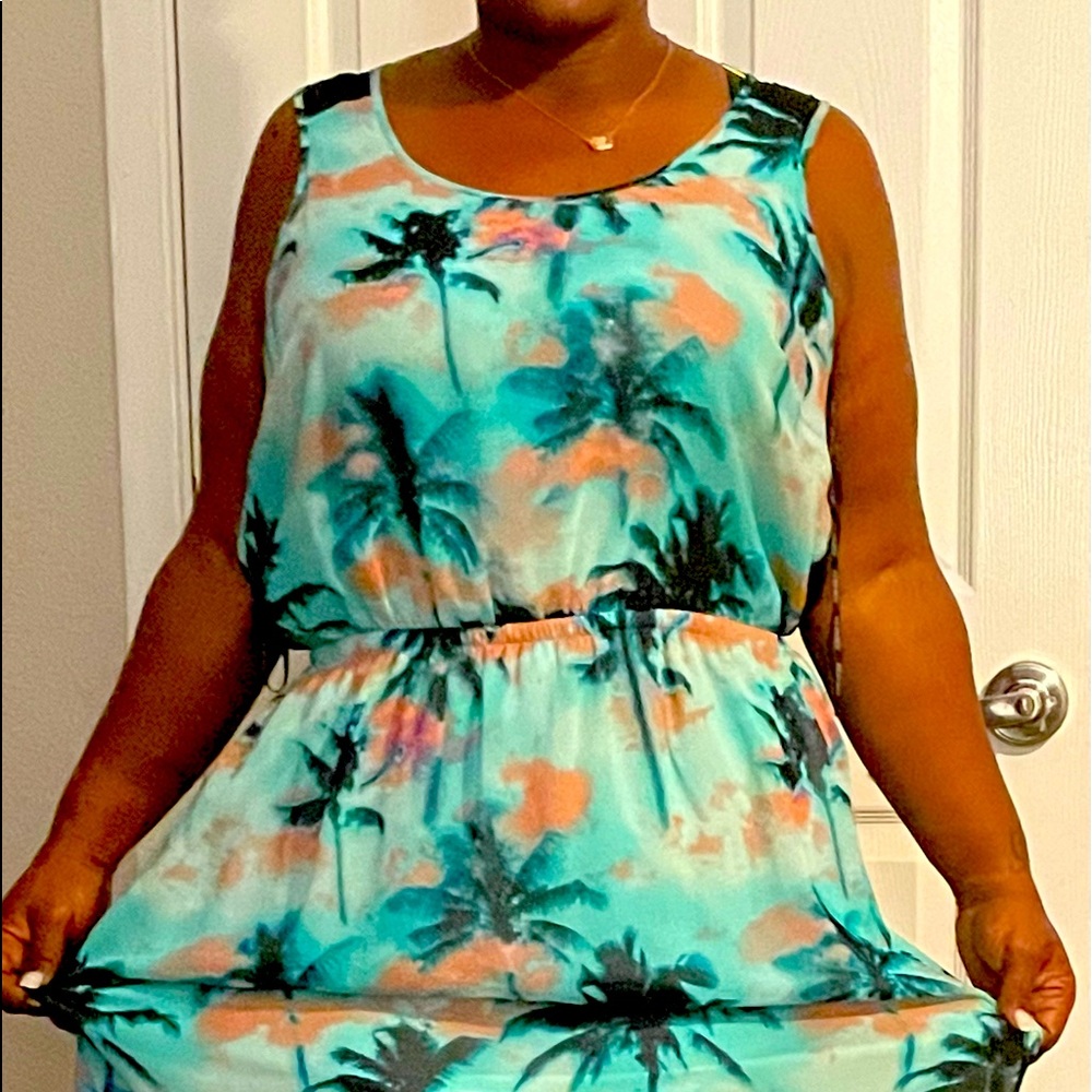 Summer time floral maxi dress